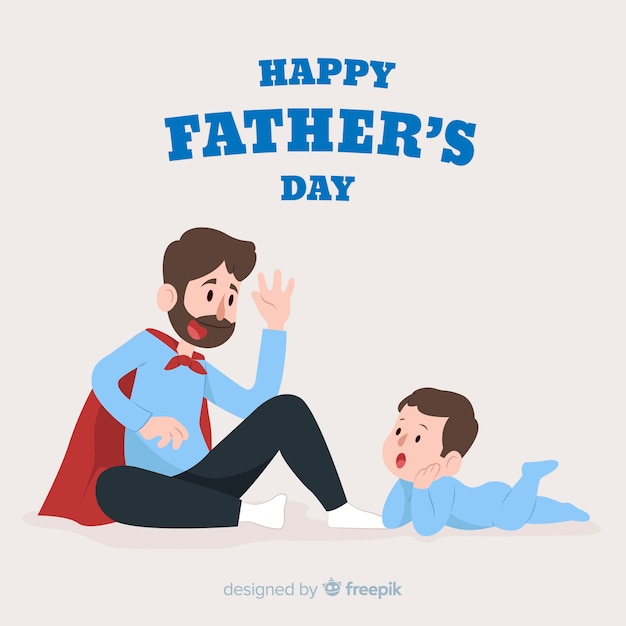 Free vector flat father's day background