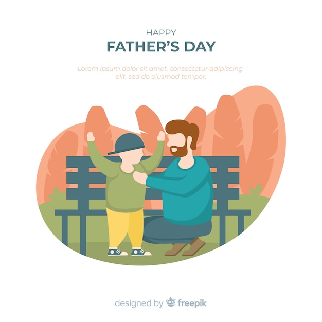 Free vector flat father's day background