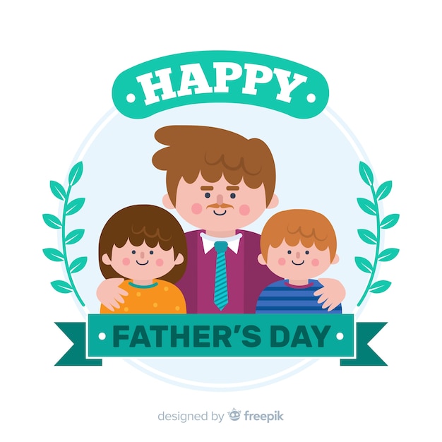 Free vector flat father's day background