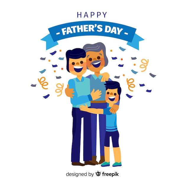 Free vector flat father's day background