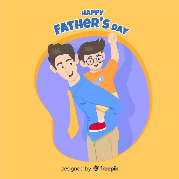 flat father's day background