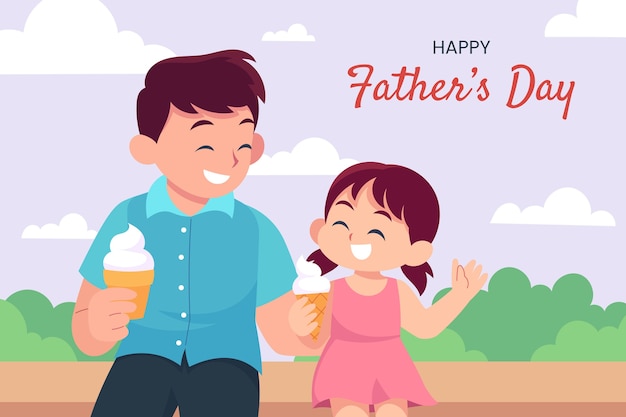 Flat father's day background