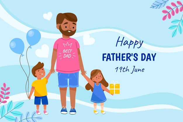 Flat father's day background