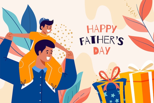 Free vector flat father's day background