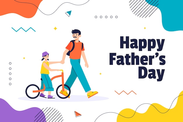 Flat father's day background