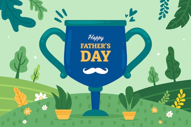 Free vector flat father's day background