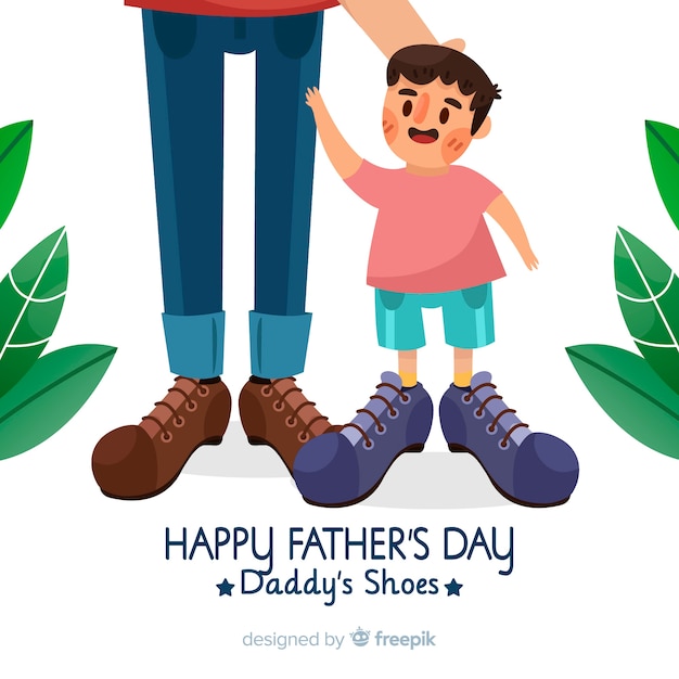 Бесплатное векторное изображение Плоская иллюстрация дня отца
