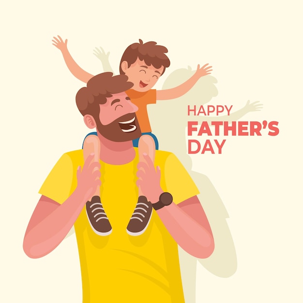 Free vector flat father's day illustration