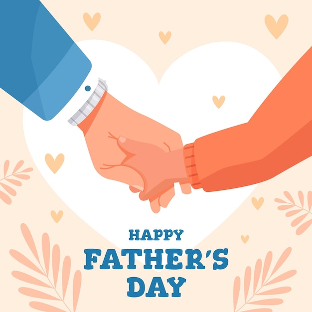 Free vector flat father's day illustration