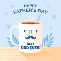 Free vector flat father's day illustration