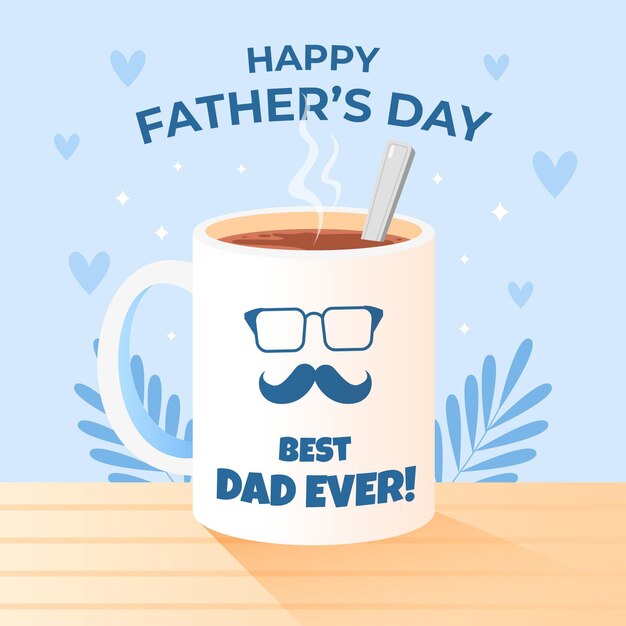 Free Vector flat father's day illustration
