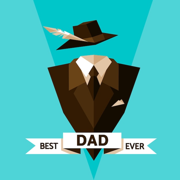 Free vector flat father's day illustration