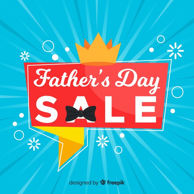 Flat father's day sale background