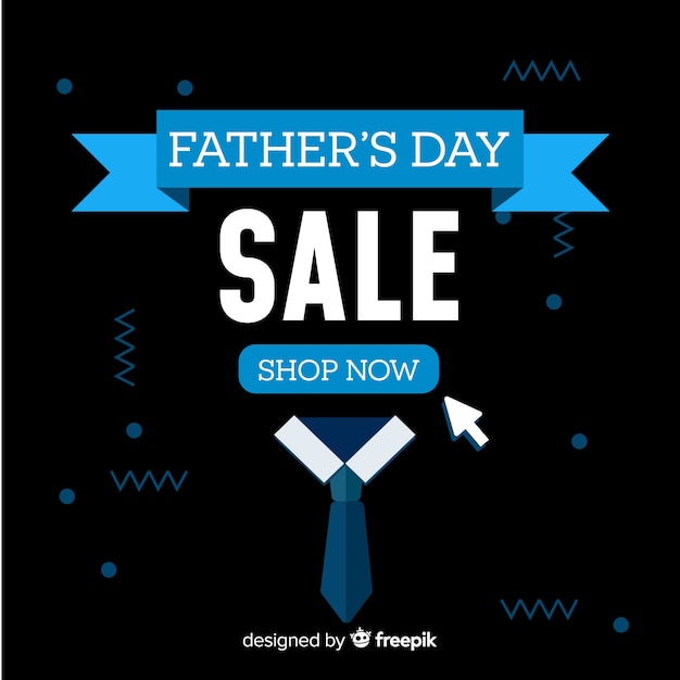 Free vector flat father's day sale background