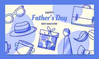 Free vector flat father's day twitch background