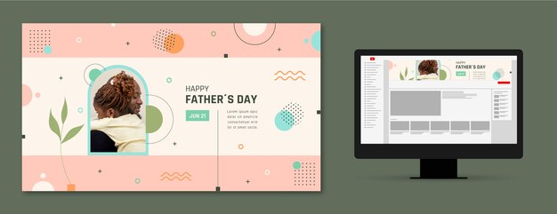 Flat father's day youtube channel art