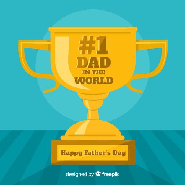 Free vector flat fathers day background