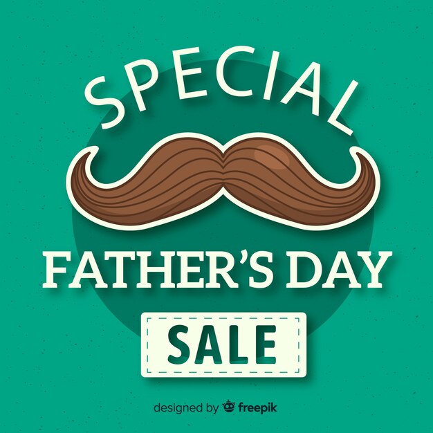 Flat fathers day sale background