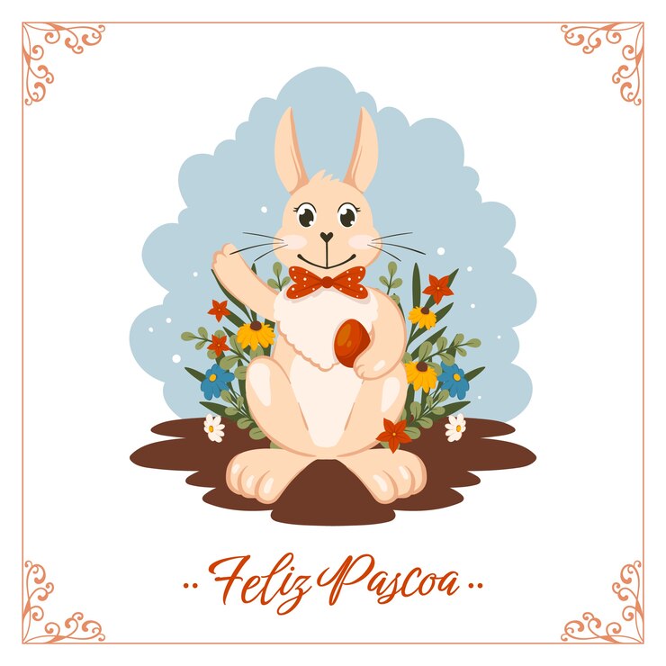 Free Vector flat feliz pascoa illustration