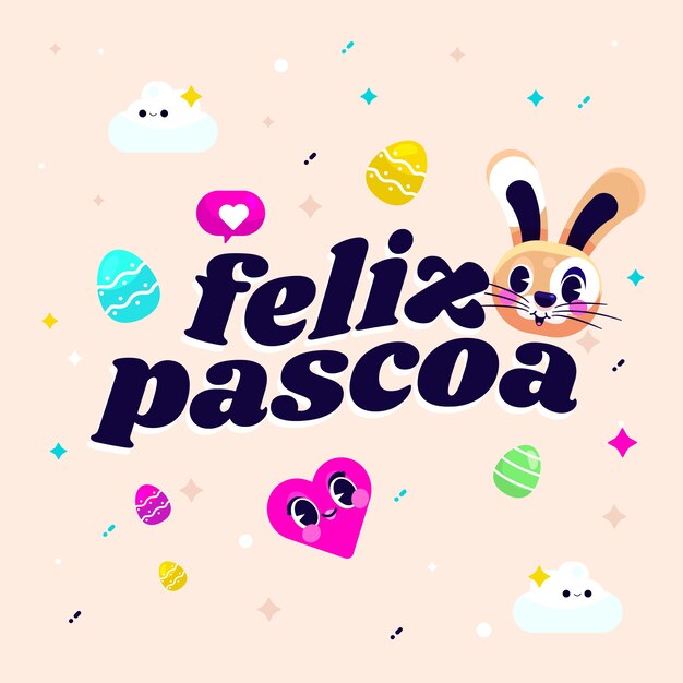 플랫 feliz pascoa 그림