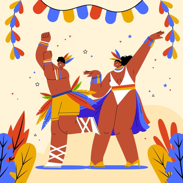 Flat feria de cali illustration