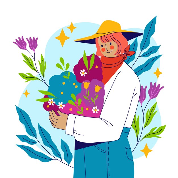 Flat feria de las flores illustration