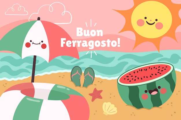 Fondo piatto di ferragosto