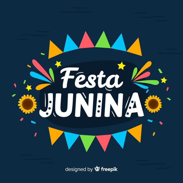 Flat festa junina background