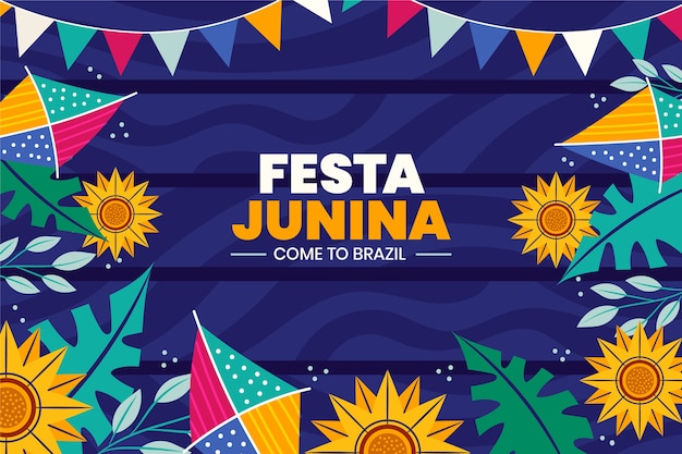 Плоский фон festas juninas