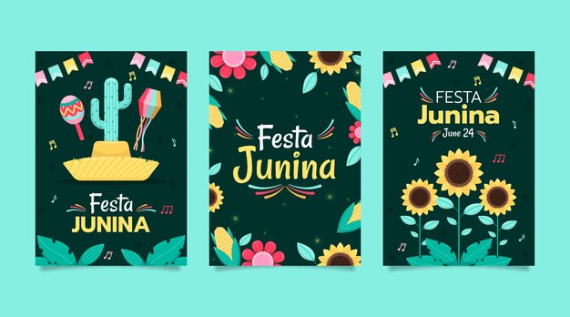 Плоские карты festas juninas