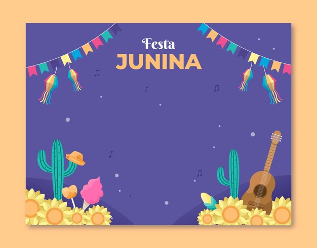 Free vector flat festas juninas photocall