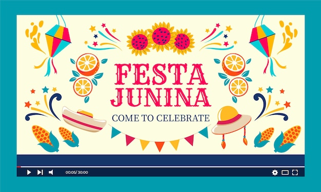 Flat festas juninas youtube миниатюра