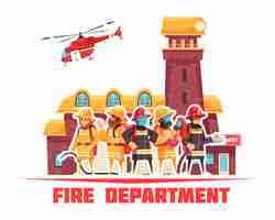 Free vector flat fire department background