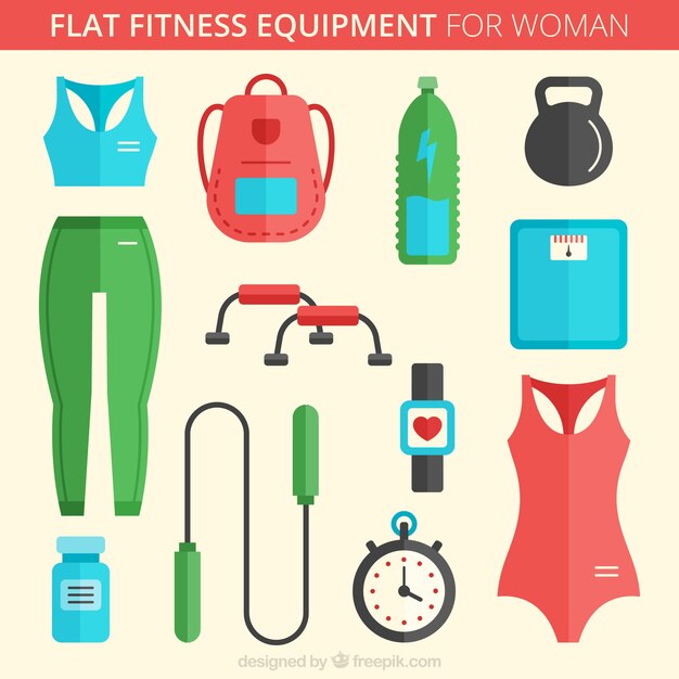 Flat fitness equipment for woman