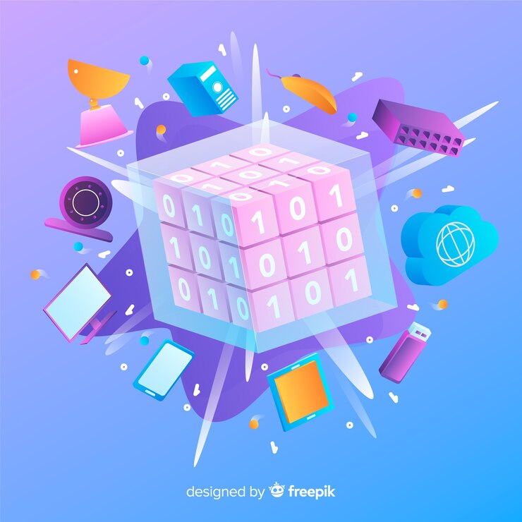 Free Vector flat floating device background
