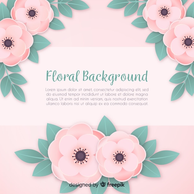 Flat floral background