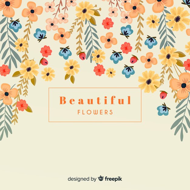 Free vector flat floral background