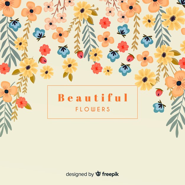 Flat floral background