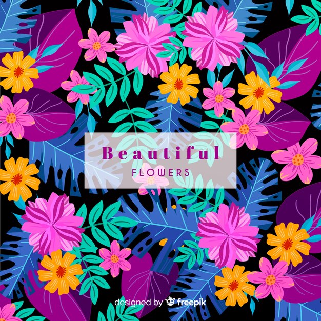flat floral background