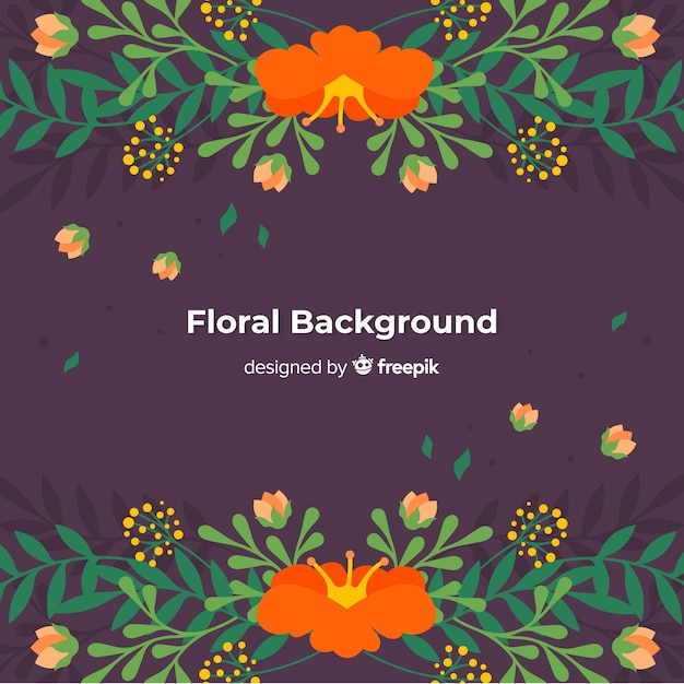 Free vector flat floral background