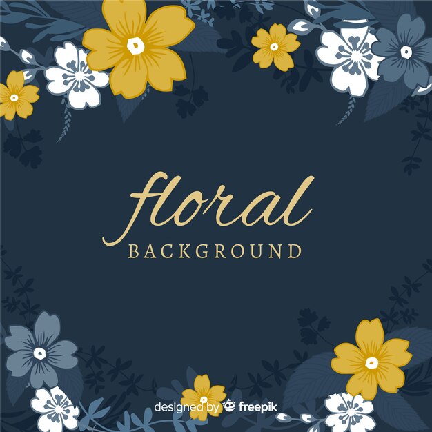 Flat floral background