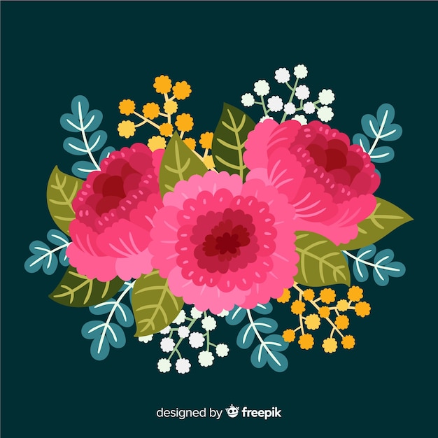 Flat floral background