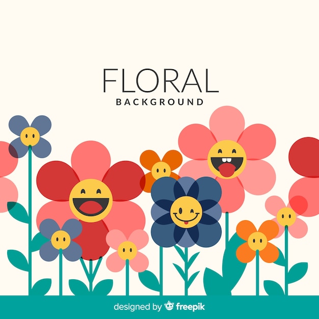 Flat floral background