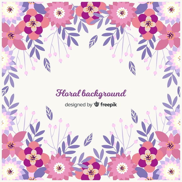 Free vector flat floral background