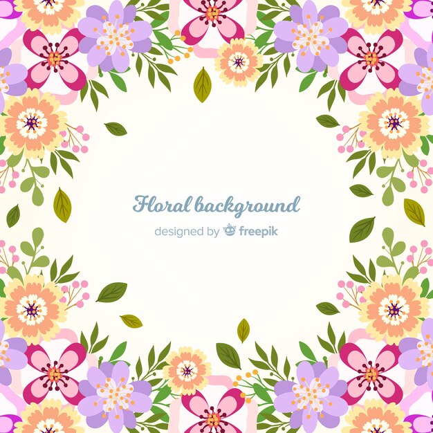 Flat floral background