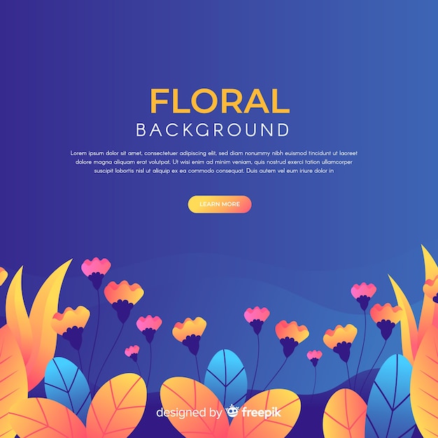 Free vector flat floral background