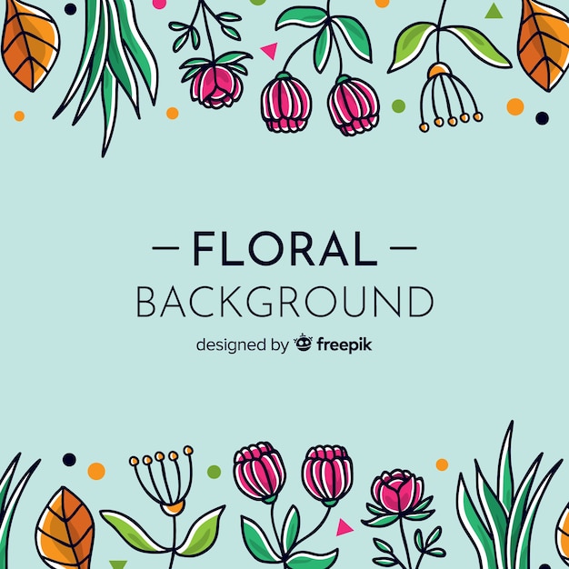 Free vector flat floral background