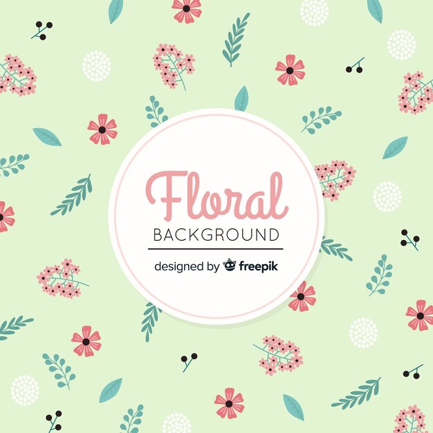 Flat floral background