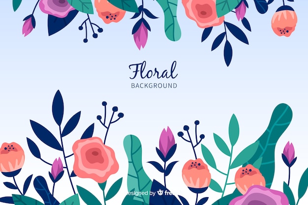 Free vector flat floral background