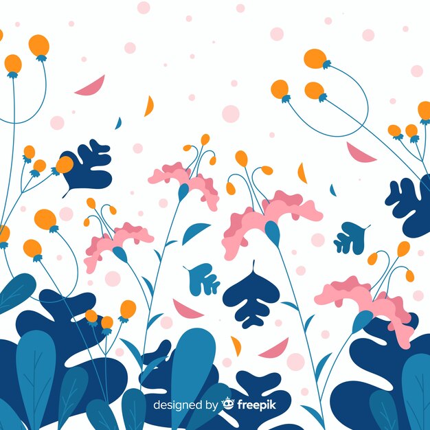 Flat floral background